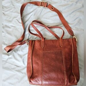 *SOLD* Portland Leather North/South Crossbody Tote
